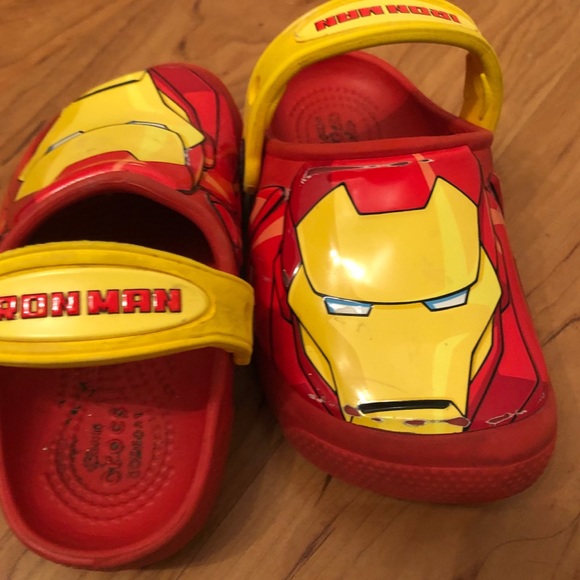 crocs iron man light up